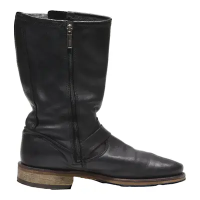 HARLEY DAVIDSON Biker Boots Black Leather Mens UK 6