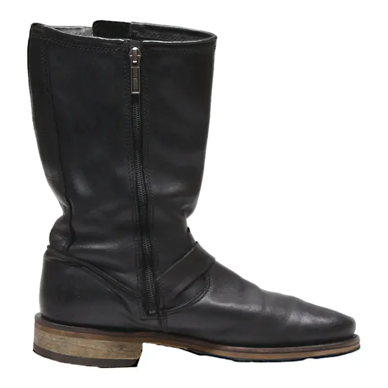 HARLEY DAVIDSON Biker Boots Black Leather Mens UK 6