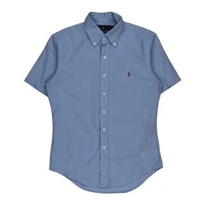 Ralph Lauren Slim Fit Short Sleeve Shirt - Small Blue Cotton | Size: small