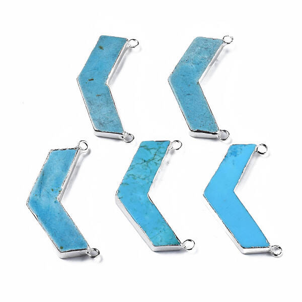 Synthetic Turquoise Links Connectors