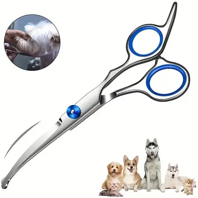 Pet Grooming Scissors, 1 Count Stainless Steel Pet Hair Trimming Scissors, Professional Pet Grooming  Tools  for Dogs & Cats