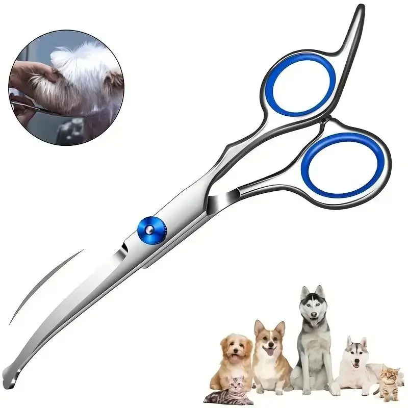Pet Grooming Scissors, 1 Count Stainless Steel Pet Hair Trimming Scissors, Professional Pet Grooming  Tools  for Dogs & Cats