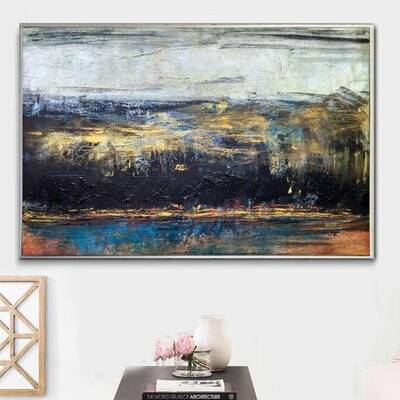 White Abstract Painting Black Painting Contemporary Art Abstract Acrylic Painting On Canvas | FANTASY OF NATURE