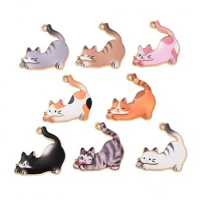 Rack Plating Alloy Enamel Pendants