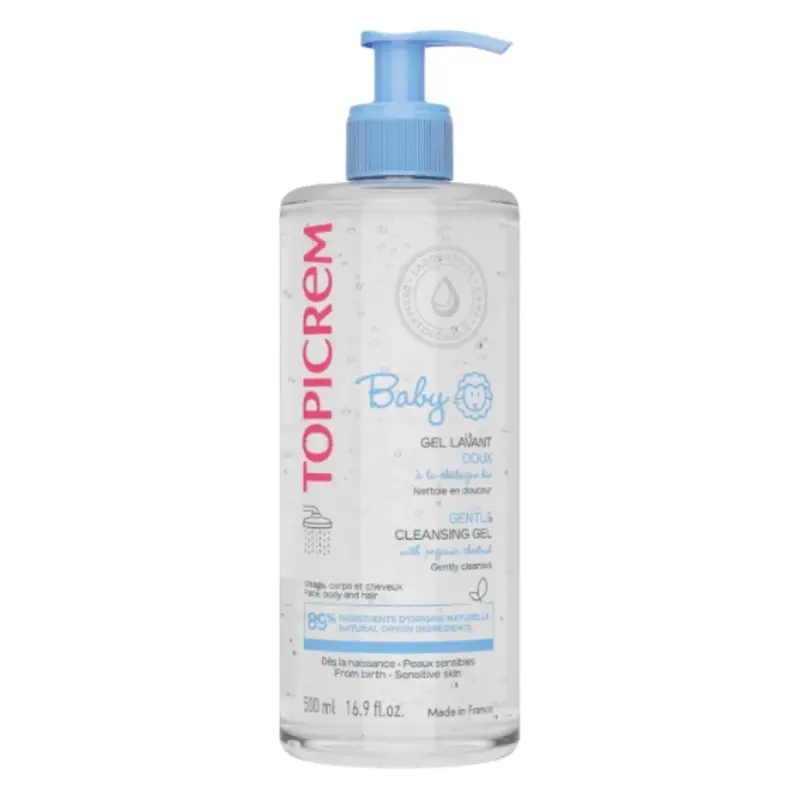 Topicrem Baby Soft Cleansing Gel Face, Body & Hair 500ml