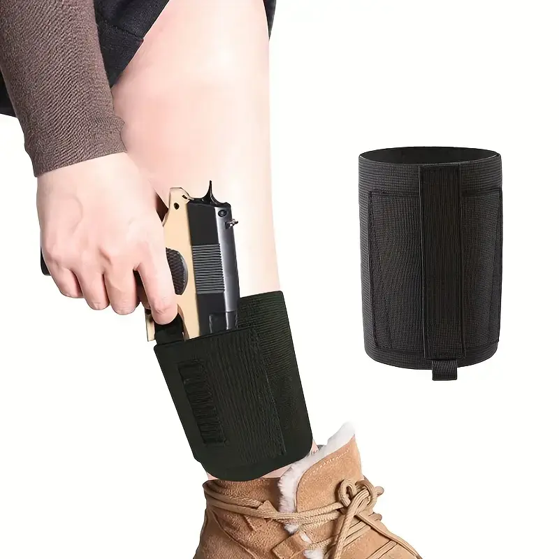 Ankle Holster for Concealed Carry, Elastic Deep Concealment Leg Holsters with Magazine Pocket/Pouch for Men and Women, Right ...