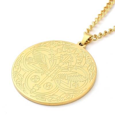 304 Stainlessa Steel Curb Chain Pendant Necklaces