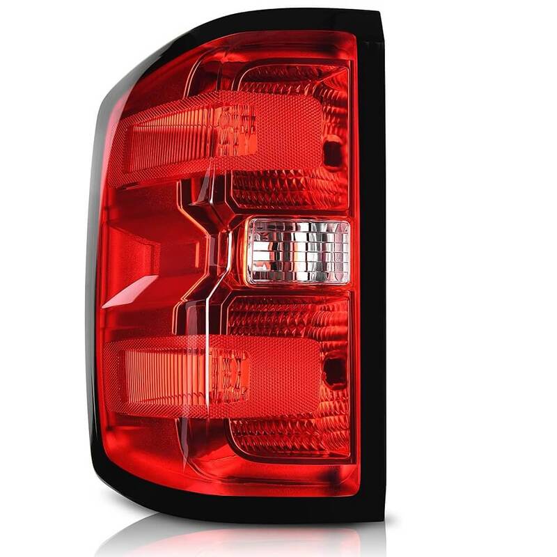 YITAMOTOR® 2014-2018 Chevy Silverado 1500 Driver Side Red Style Tail Brake Lamps Taillights Assembly