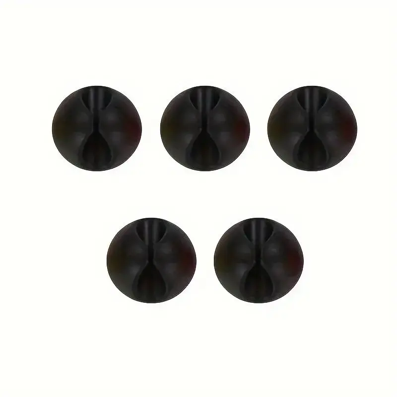 Round Cable Clips, 5 Counts Data Cable Storage Clips, Cable Management Holder Clips For Office Home
