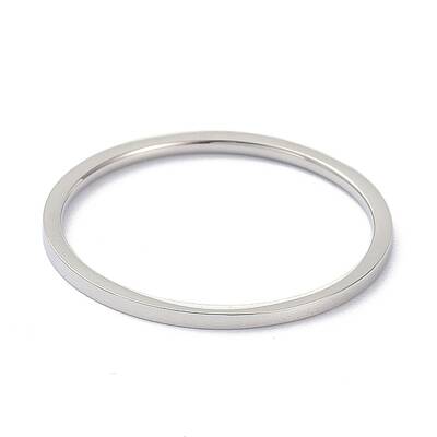 Non-Tarnish 1mm Polished Plain Dome Finger Ring for Girl Women
