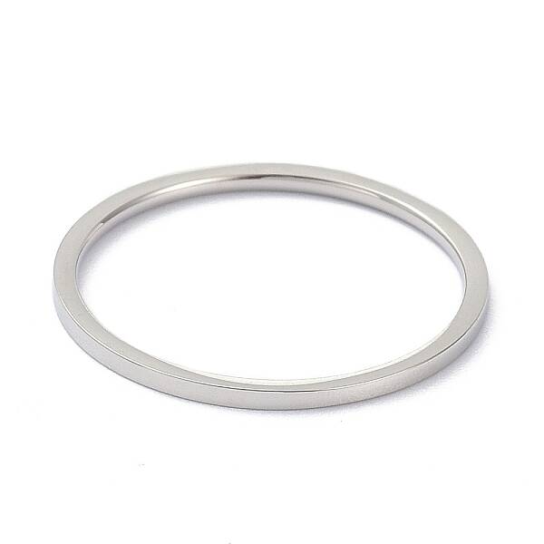Non-Tarnish 1mm Polished Plain Dome Finger Ring for Girl Women