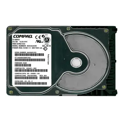 3R-A3056-AA HP 36.4GB Ultra-160 SCSI 10000 3.5-inch 16MB Hard Drive