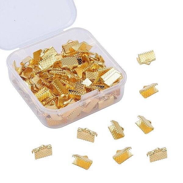 Iron Ribbon Crimp Ends