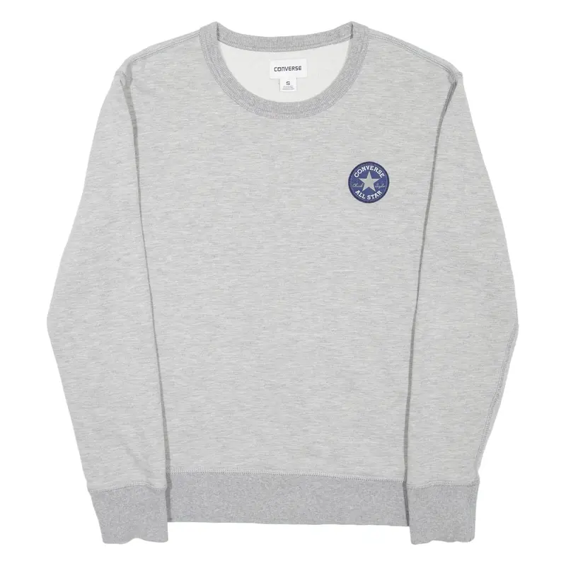 CONVERSE ALL STAR Mens Sweatshirt Grey Crewneck S