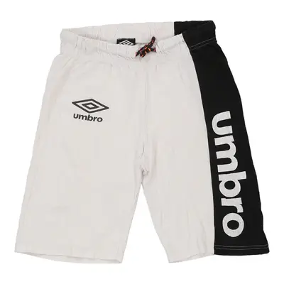 Age 13-15 Umbro Spellout Sport Shorts - XL White Polyester