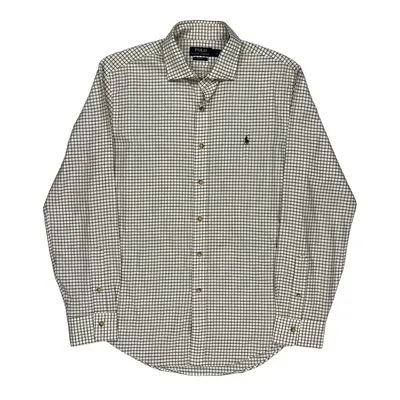 Ralph Lauren Checked Shirt - Large White Cotton