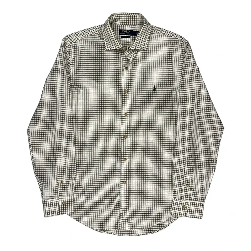 Ralph Lauren Checked Shirt - Large White Cotton