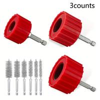 Drill Bits Set, 3 Counts/set Copper Pipe Cleaner Set, Cleaning 1/2, 3/4 and 1.0 Inch Pipes and Fittings, Power Tool Accessori...