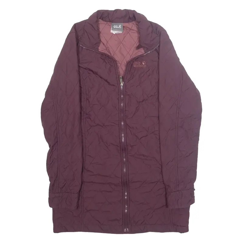 JACK WOLFSKIN Womens Quilted Coat Purple Diamond S