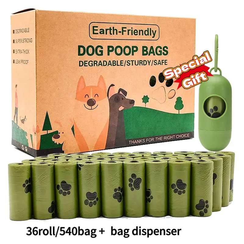 210pcs/540pcs Dog Poop Bags, Portable Pet Waste Bag Filling Rolls, Thickened Leak Proof, Pet Waste Disposal Bags, High-Qualit...