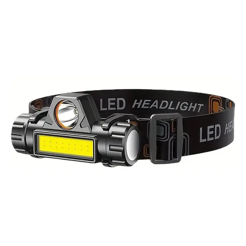 Portable USB Rechargeable Headlight (1 Count), Super Bright & Ultra-light LED Headlight, Adjustable Angle Headlight With Magn...