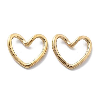 PVD Vacuum Plating 304 Stainless Steel Heart Linking Rings