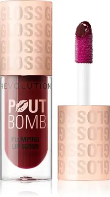 Makeup Revolution Pout Bomb Plumping Lip Gloss Jelly Berry Mauve 4.6ml