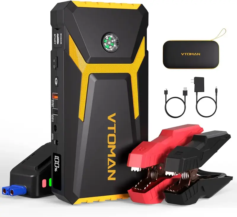 VTOMAN V8 Pro Jump Starter, 3000A Peak for Up 8.5L Gas and 6.5L Diesel Engines, Car Battery Charger Jump Starters 12V Auto Li...