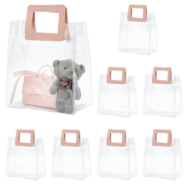 Transparent PVC Gift Bags with Handle