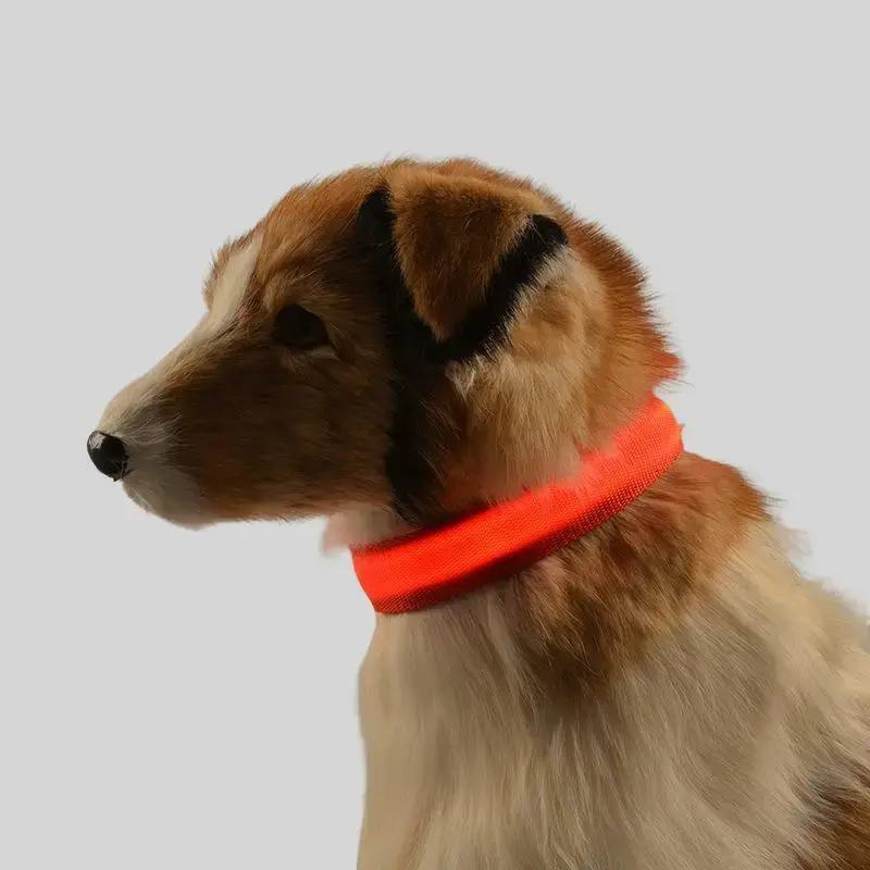Luminous Glow in the Dark Dog Collar, Anti-lost Pet Collar for Night Walking Night Running, Safe Glowing Collars for Small Me...