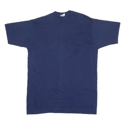 TREND BASICS Mens T-Shirt Blue Crew Neck L