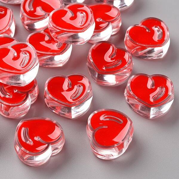 Transparent Enamel Acrylic Beads