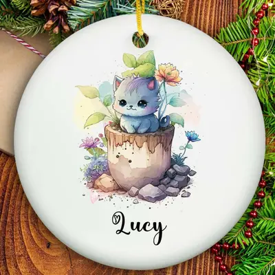 Cat Loss Ornament - Ceramic
