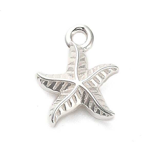 925 Sterling Silver Starfish Charms