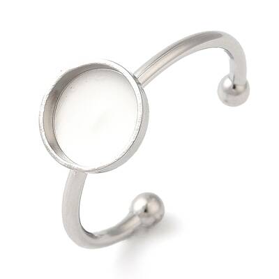 Non-Tarnish 304 Stainless Steel Open Cuff Ring Components