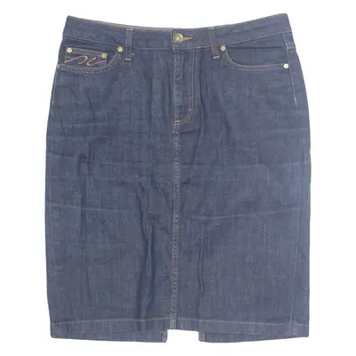 TOMMY HILFIGER Womens Straight Skirt Blue Short Denim M