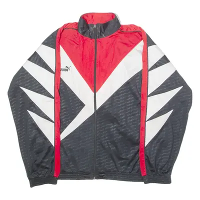PUMA Mens Track Jacket Black Colourblock 2XL