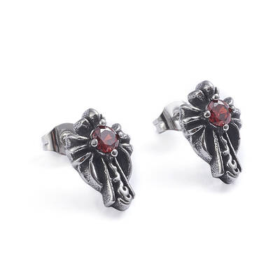 Retro 304 Stainless Steel Stud Earrings
