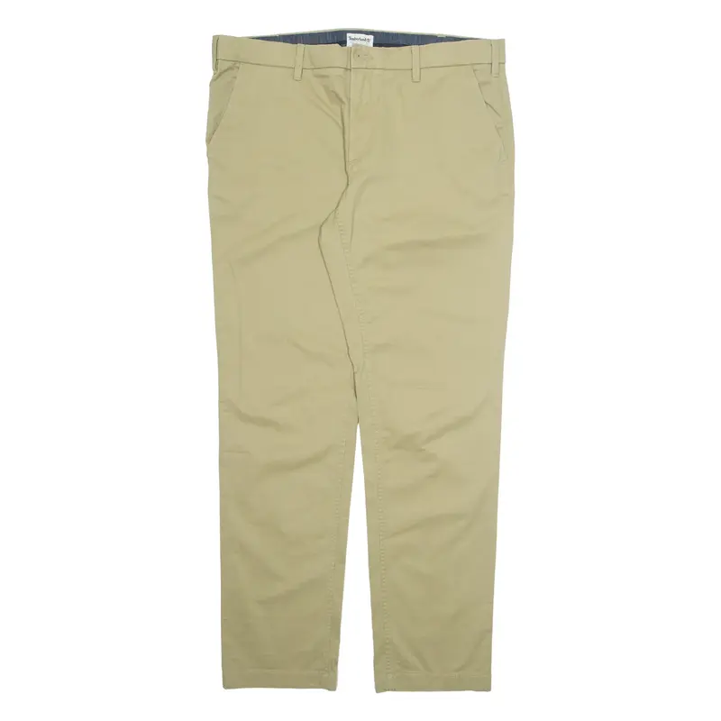 TIMBERLAND Chino Mens Trousers Beige Regular Tapered W38 L34