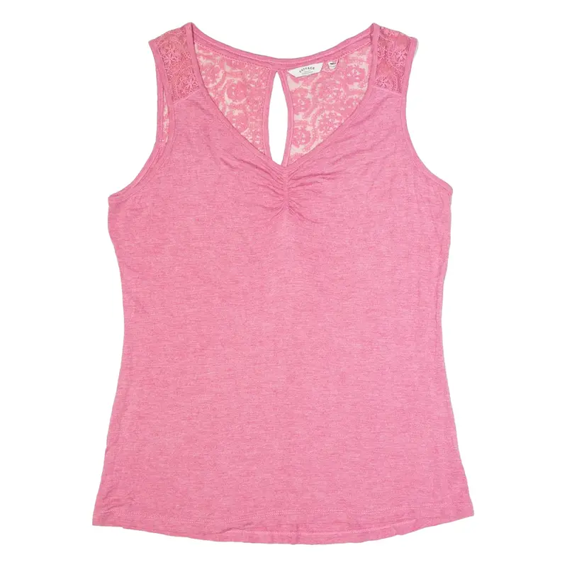 FAT FACE Womens Vest Pink Sleeveless L