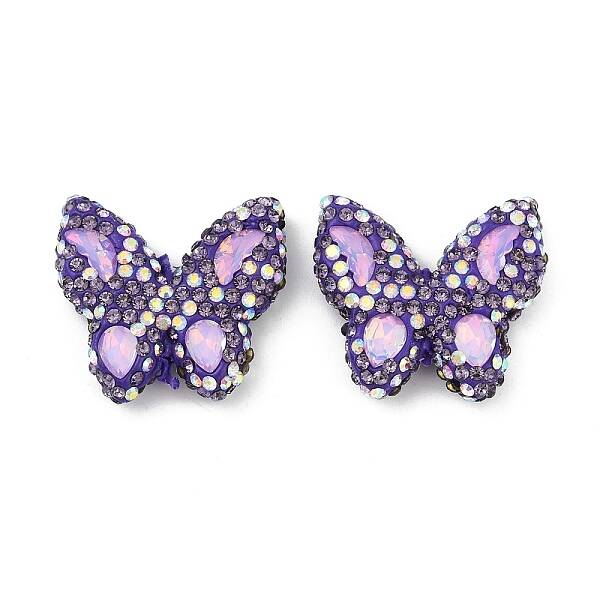 Handmade Polymer Clay Rhinestone Beads