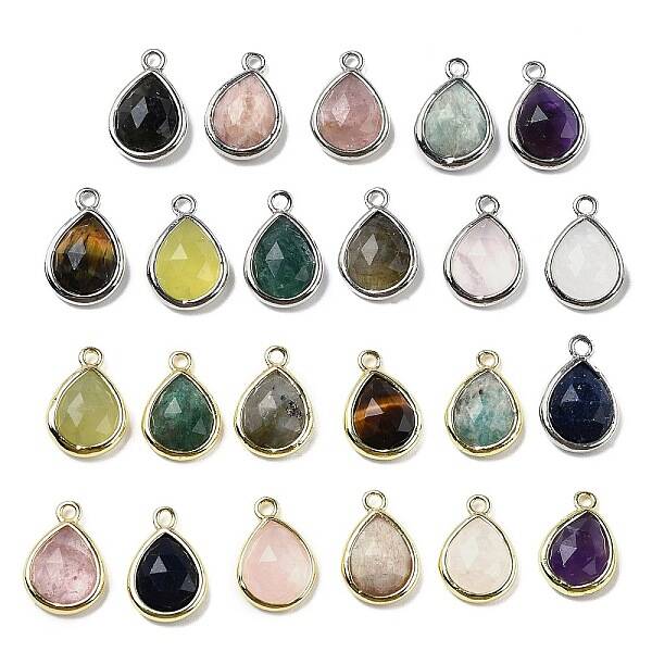 Natural Gemstone Faceted Pendants
