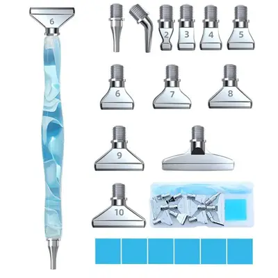 Complete DIY Diamond Arts Colorful Painting Tool Set, 1 Set DIY Diamond Manual Drill Pen, Perfect for Embroidery and DIY Pr...