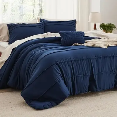 Bedsure Reversible Soft Comforter Set - 7 Pieces/4 Pieces Ultra-Soft Boho Comforter Machine Washable with Sheets Pillowcases ...