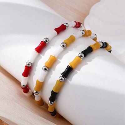 304 Stainless Steel Beaded Bracelets for Women