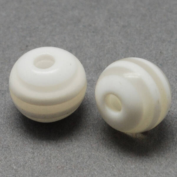 Round Striped Resin Beads