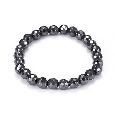 Synthetic Magnetic Hematite Stretch Bracelets