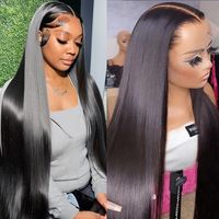 Bling Hair 13x4 Straight Lace Frontal Wig Brazilian 30 32inch Human Hair Lace Front Wigs For Black Women 13x6 Transparent Lac...