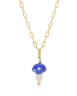 Pliz Necklace | Color: Dark Blue | Metal Color: Gold