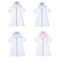 Toddler Baby Swim Cover Up Boy Girl Terry Cloth Hooded Zip-up Cover Ups for Swimwear Summer Beach
